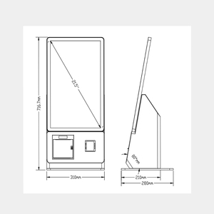 Quiosco de pago de 21,5 pulgadas Android/Win Touch Quiosco de pedidos de autoservicio en máquinas de sistemas Pos de restaurante con escáner de código QR - Product Image 4