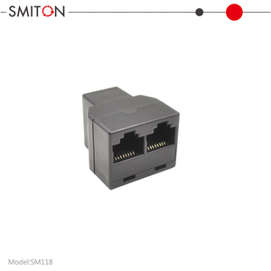 Conector de acoplador RJ45 8P8C personalizado, divisor Ethernet RJ45 con conexiones de cable paralelo - Product Image 3