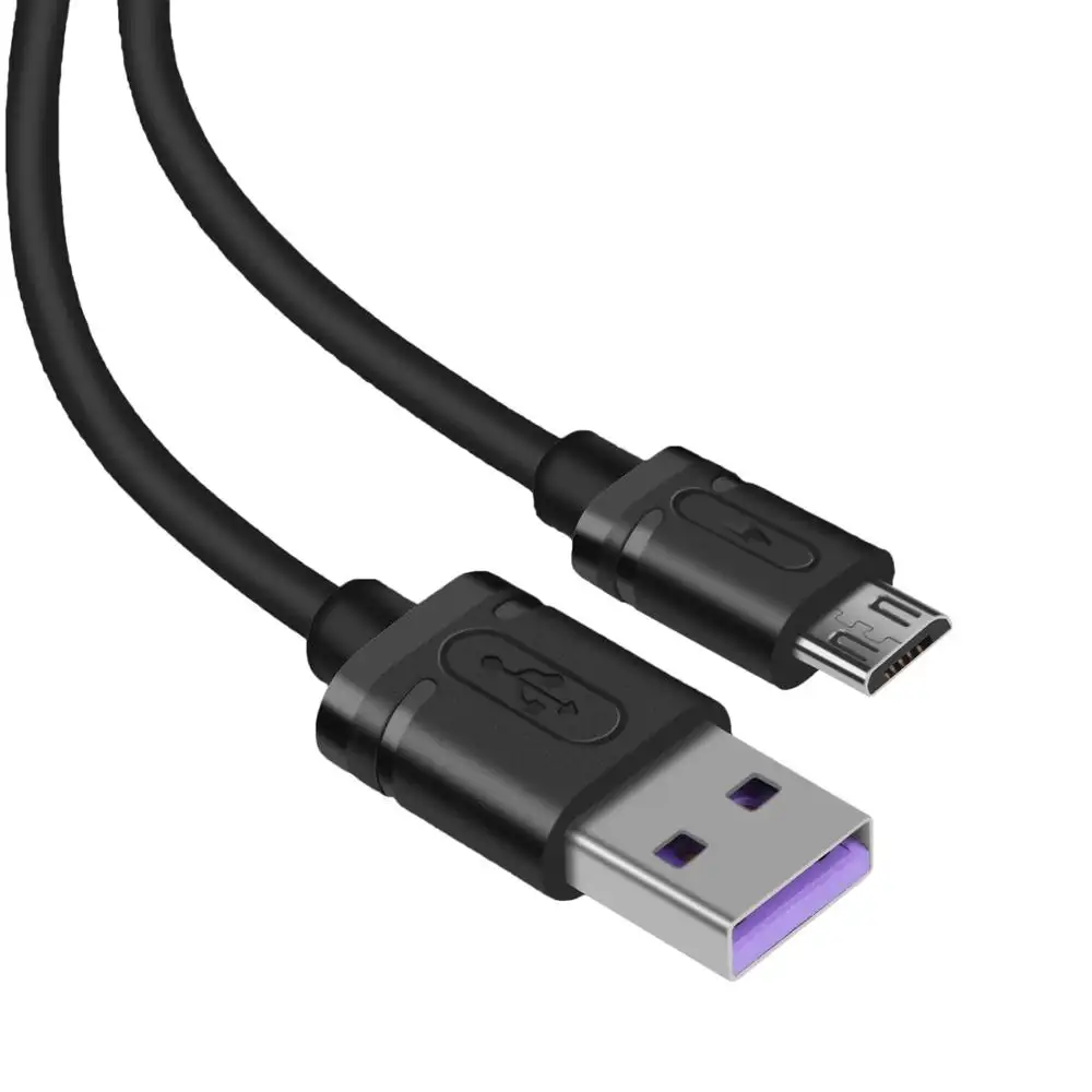 Juego 2021 de alta calidad precio barato rápido Cables de carga de 0,25 m a 3m Cable Micro USB negro para Samsung phonemade en Vietnam