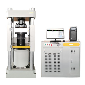 EN 12390 ASTM C39 AASHTO T22 PC automática Servo hidráulico CTM Prueba de deformación Máquina de prueba de compresión de marco resistente - Product Image 1