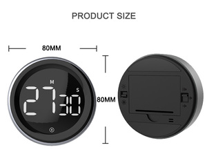 Neue runde LED digitale Anzeige Rotationskontrolle Küche Timer Helligkeitskontrolle digitaler Timer - Product Image 6
