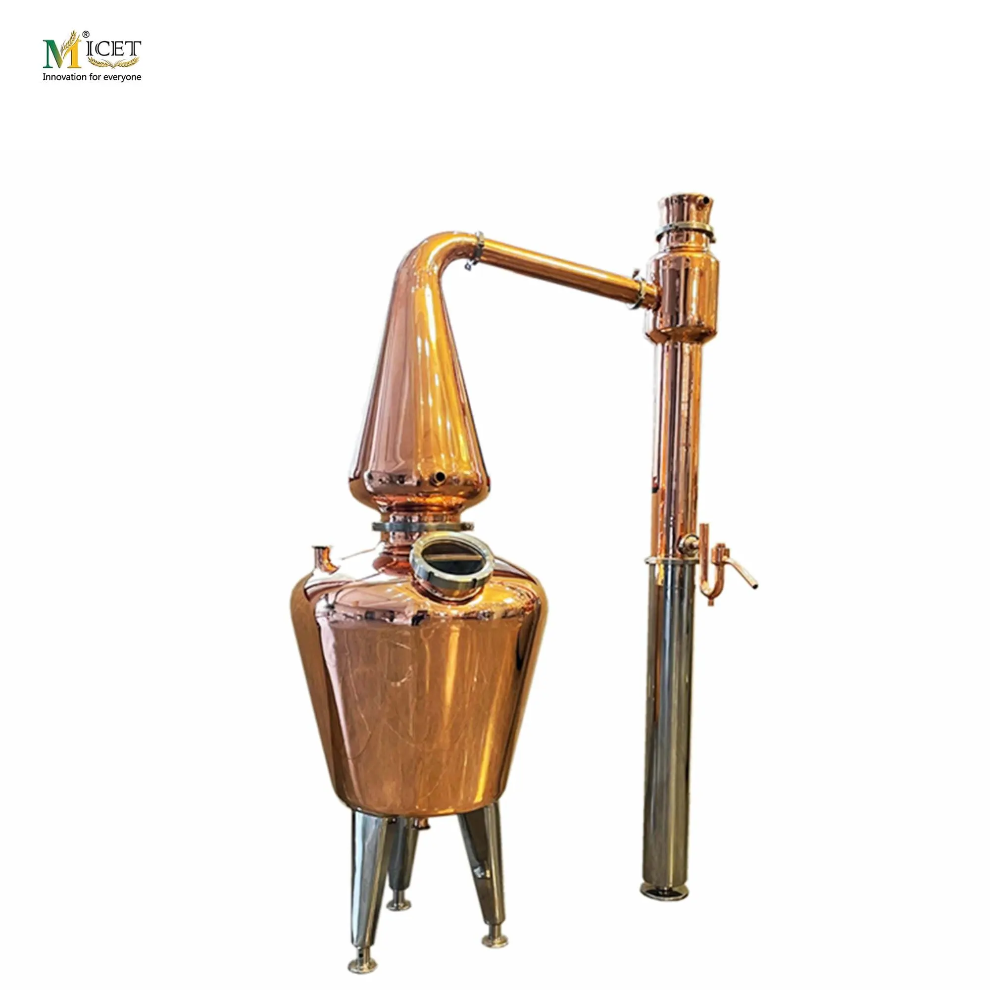 100L red copper distiller TP2 distillation column alcohol whiskey distillery equipment mini distillation machine for sale