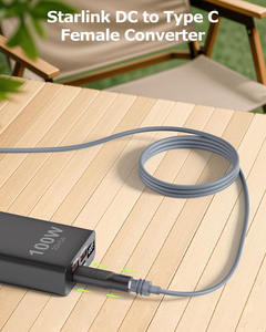 For Starlink Mini Cable Adapter DC to USB Type C Converter <strong>Input</strong> 20V Power Adapter Work with 100W PD <strong>Source</strong> Black - Product Image 6