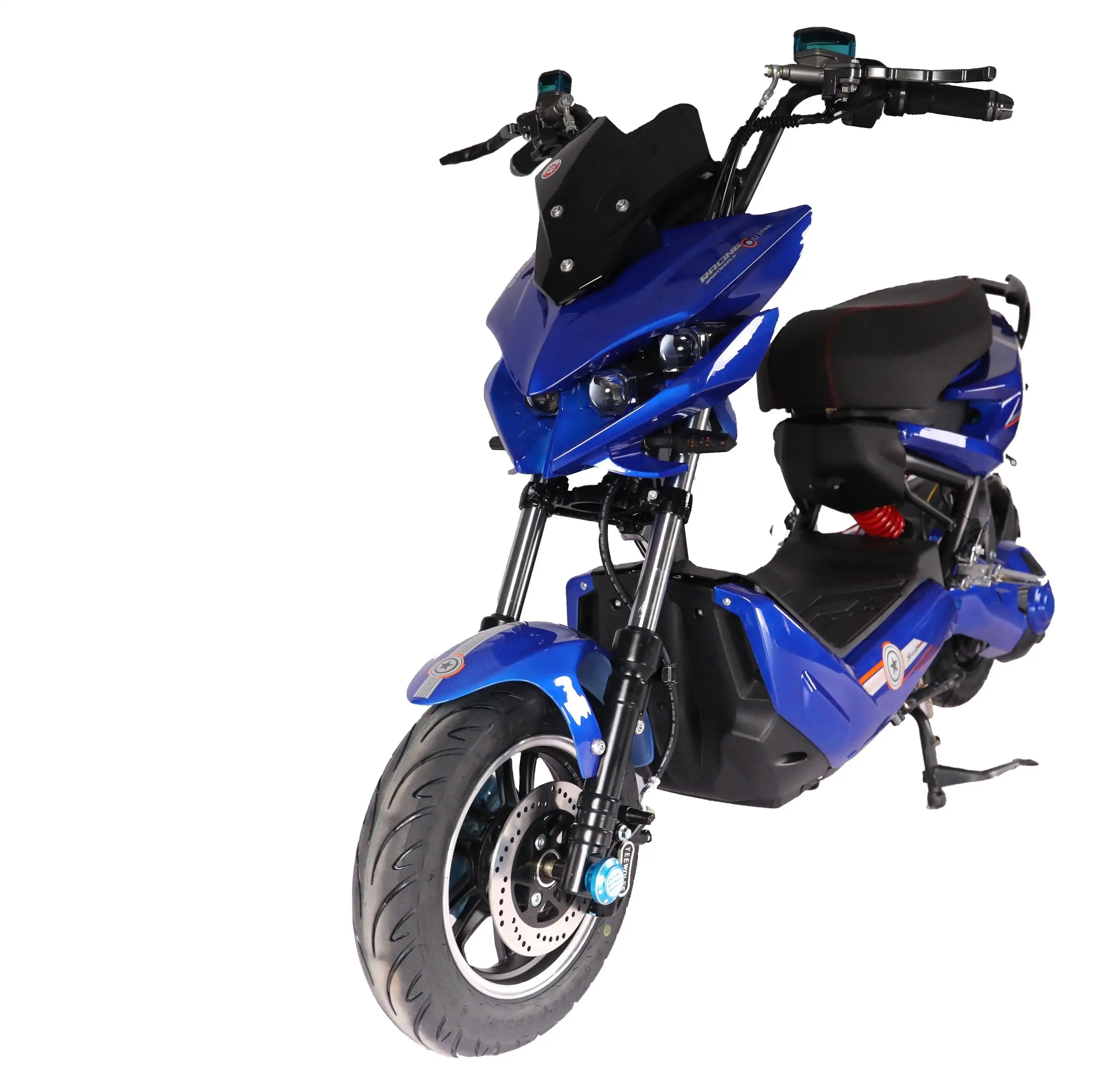 Sepeda motor skuter Trail 72v, sepeda motor elektrik olahraga ganda, tampilan digital mobilitas jalanan off-road klasik