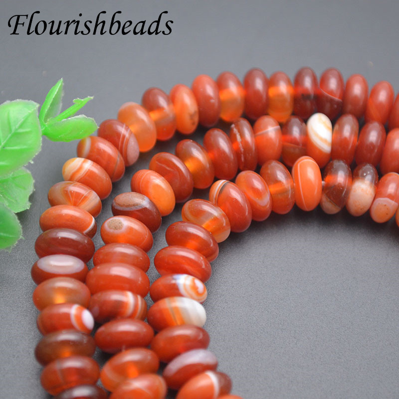 Agate à bandes rouges 4x8mm