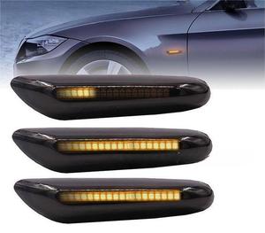 Dinamik dönüş sinyal ışığı flaşör göstergesi flaşör BMW E90 E92 E60 E87 E82 X serisi için Led yan işaret lambaları göstergesi - Product Image 5