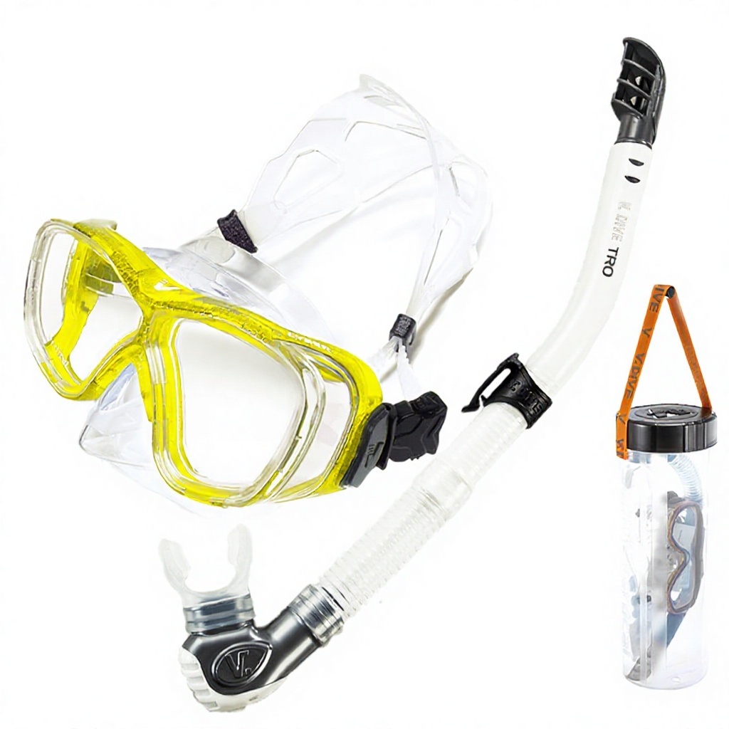 Máscara T401TY + Snorkel Semiseco + Cubo de Transporte