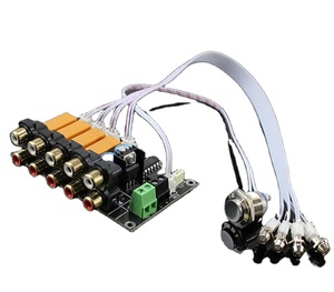 Selector de señal de entrada de Audio AC/DC, 4 entradas, 1 salida, placa de relé, placa amplificadora de conmutación de señal estéreo, RCA para altavoces - Product Image 1
