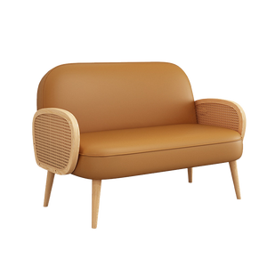 Xzy rắn gỗ Bàn Cà Phê Trà đứng rộng ngồi sâu đơn & đôi sofa mây tự nhiên ghế ấm màu sắc Nhà Hàng thiết lập - Product Image 6