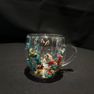 Wholesale Dry Flower Glass <strong>Cup</strong> in 250ml 350ml 450ml Sizes for Drinks Elegant Glass <strong>Cup</strong> Collection - Product Image 5