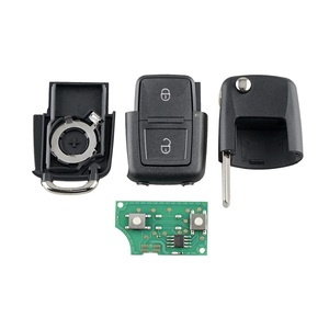 กุญแจรีโมทรถยนต์พับได้2ปุ่มสำหรับเปลี่ยน VW Golf POLO Passat Skoda 433MHz ชิป ID48 1J0959753AG กรอบกุญแจ OEM - Product Image 5