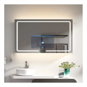 Espejo inteligente LED sin marco de estilo moderno, gran pantalla táctil, WiFi, Android, espejo mágico inteligente para uso en el baño - Product Image 6