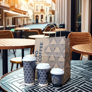AT PACK Custom Disposable Paper Coffee <strong>Cups</strong> with Lids 4OZ-20OZ Sizes PLA Material <strong>PE</strong> Paint Coat for Cafe for Coffee Chain Use - Product Image 4