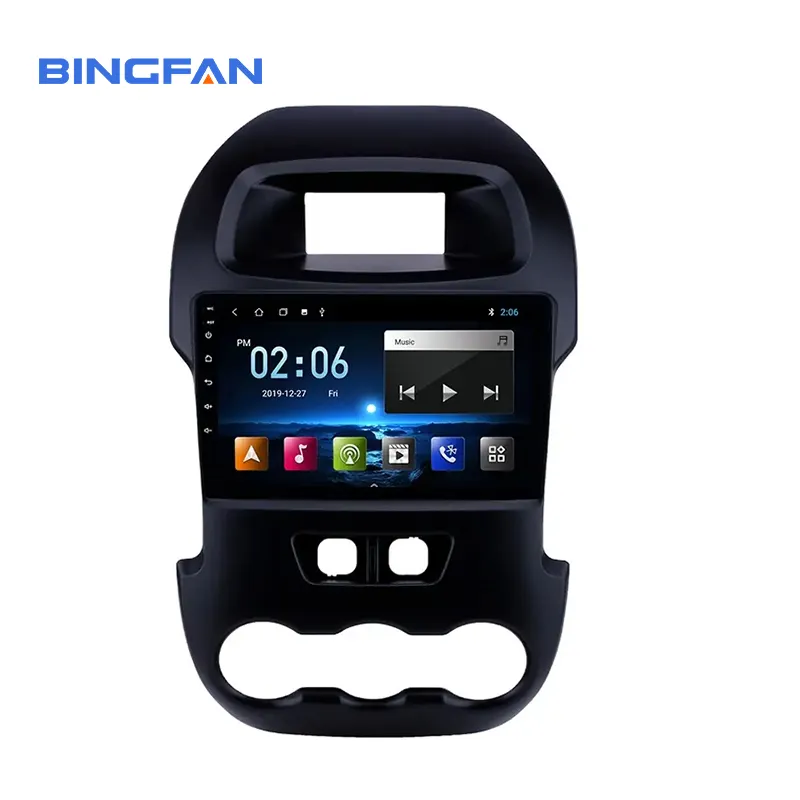 Bingfan أحدث الروبوت 2.5D السعة شاشة مشغل أسطوانات للسيارة لاعب لفورد رينجر 2011 2012 2013 2014 WIFI GPS BT راديو ستيريو