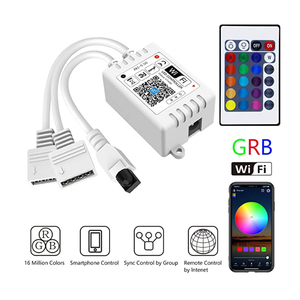 DC12V 24V Wifi RGB ИК 24 клавиши светодиодный контроллер WIFI RGB светодиодный контроллер работает с Google Assistant Alexa - Product Image 3