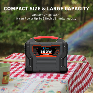 300 Watts 81000mAh Capacity Power Bank Supply 110V/220V Outdoor Camping Solar Energy System AC Portable Power Station