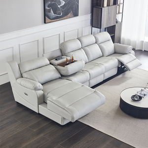 Cabine japonaise intelligente salon inclinable en cuir véritable couche supérieure Home cinéma électrique peau de vache zéro tête murale multifonctionnelle - Product Image 3