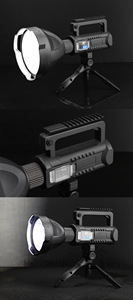Мощный USB перезаряжаемый тактический Аккумулятор, яркий светодиодный фонарик, прожектор для кемпинга с функцией Power Bank - Product Image 4