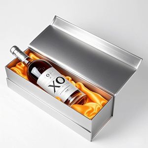 威士忌钢琴漆定制标志奢华，饰有压花哑光层压礼品盒