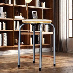 Hiện đại bằng gỗ tròn hàng đầu kim loại phân cho quán <span class=keywords><strong>bar</strong></span> nhà hàng và quán rượu đồ nội thất phòng khách kim loại thanh phân KC-7270 - Product Image 2