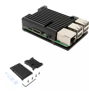 Aluminum <strong>Case</strong> for <strong>Raspberry</strong> <strong>Pi</strong> 3B/3B+ | Universal Fit for 2B/3B Series | Heat Dissipation &amp; Metal Protection - Product Image 1