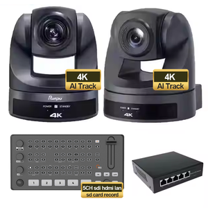 Бесплатная доставка USD1012 комплект вещательной камеры H430 = 2 шт. 4K 30x PTZ Конференц-камера потоковая дорожка + 5 CH 4 hd mi видеовыключатель - Product Image 1