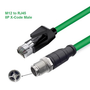 M12 4ピン8ピンD XコードM12〜RJ45高柔軟性カメラ工業用イーサネットケーブル - Product Image 2