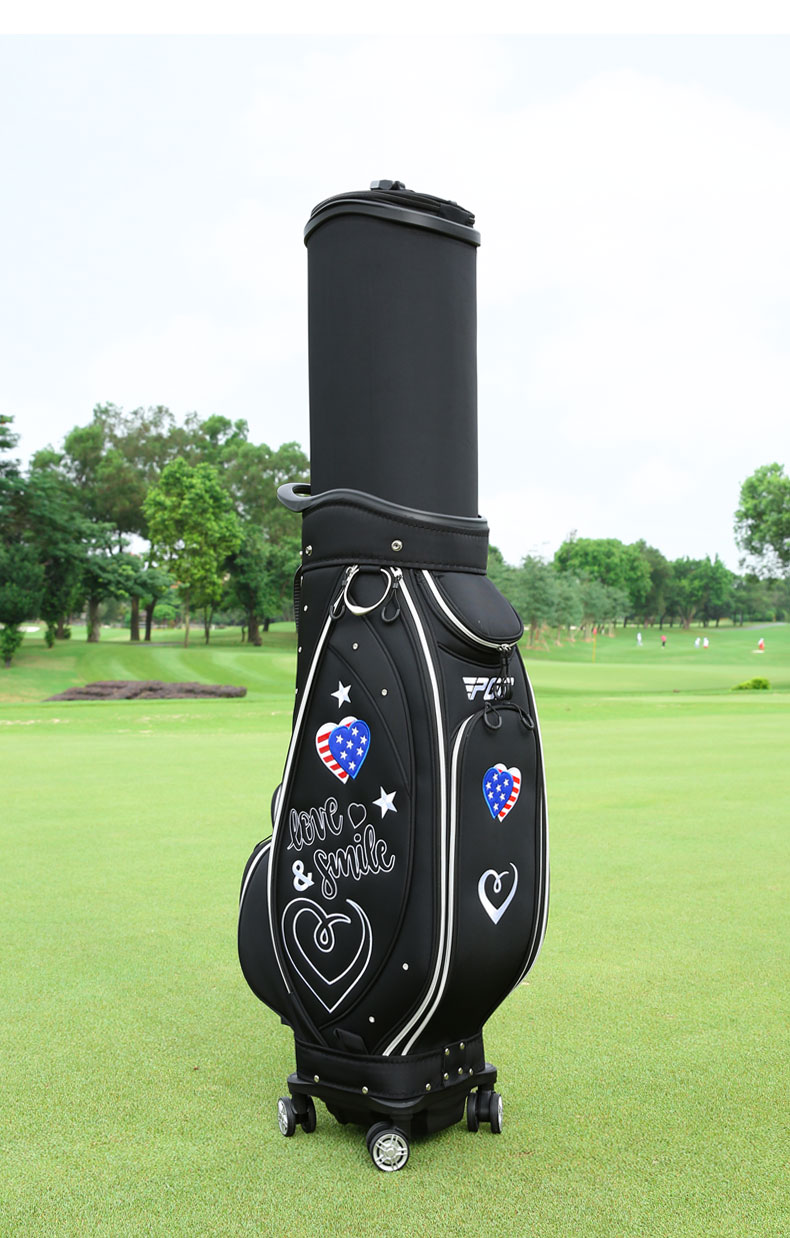 PGM QB135 cute golf bag female golf travel bag pink golf bags with wheel企业官网