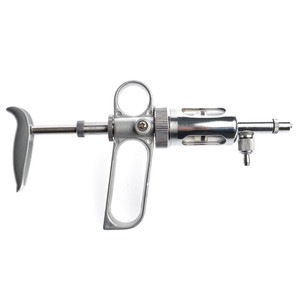 Herramienta de granja de cerdos Ajuste de animales Inyector de metal Veterinario Automático Jeringa continua Pollo 10ml Inyección de vacuna para aves de corral - Product Image 3