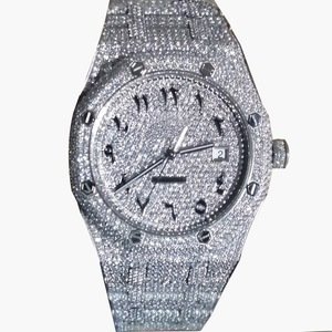 Montre pour Homme Bling-Bling CZ Bustdown Marque de Luxe 41mm avec Mouvement Automatique Entièrement Serti de Glace Montre-Bracelet Mécanique - Product Image 5