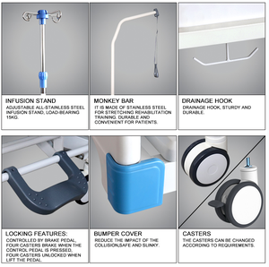 ORP-BE50B özellikli tedarikçi tıbbi cihazlar elektrikli 5 fonksiyonları elektrikli tıbbi hastane yatağı satılık - Product Image 3