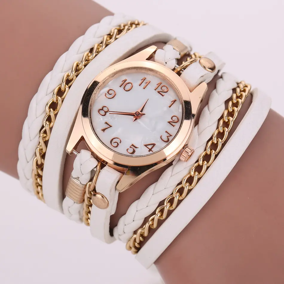 Watch Factory 3 Circles Wrap Bracelet Wrist Watch Women Fancy Hand Watch for Girls