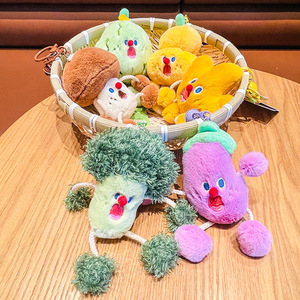 Jinnewオリジナルプル叫んでいる絵文字野菜ぬいぐるみキーチェーンペンダントかわいいペンダント卸売