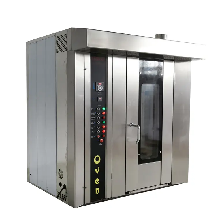 Porta dupla 64 bandejas de forno rotativo elétrico convection forno rotativo tipos de equipamentos de cozinha