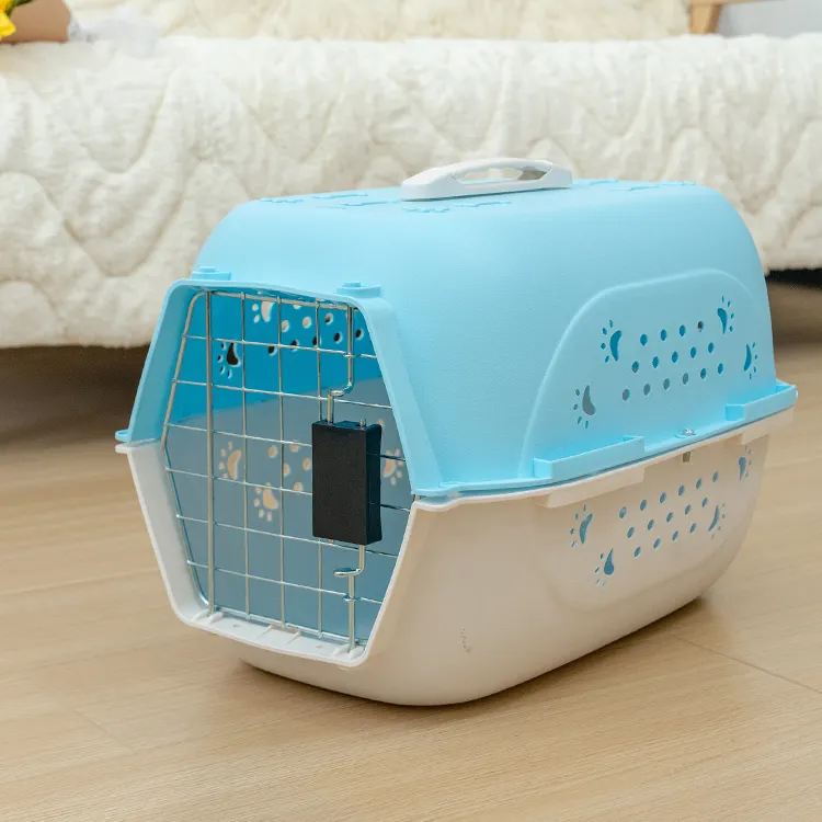 Atacado personalizado Airline Dog Houses Durable Dog Kennel Viagem ao ar livre Transporte Pet Carrier Plastic Pet Air Box