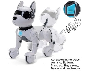 Interaktiver Smart Robo Hund für Kinder im Alter von 5-7 Jahren Programmier bare Fernbedienung Voice Touch verfügt über realistische Aktionen Tricks - Product Image 5