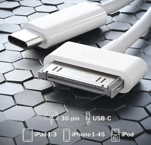 สายอะแดปเตอร์30ขาเป็น USB C สำหรับโทรศัพท์ iOS รุ่นเก่า Type-C ถึง30 PIN - Product Image 4