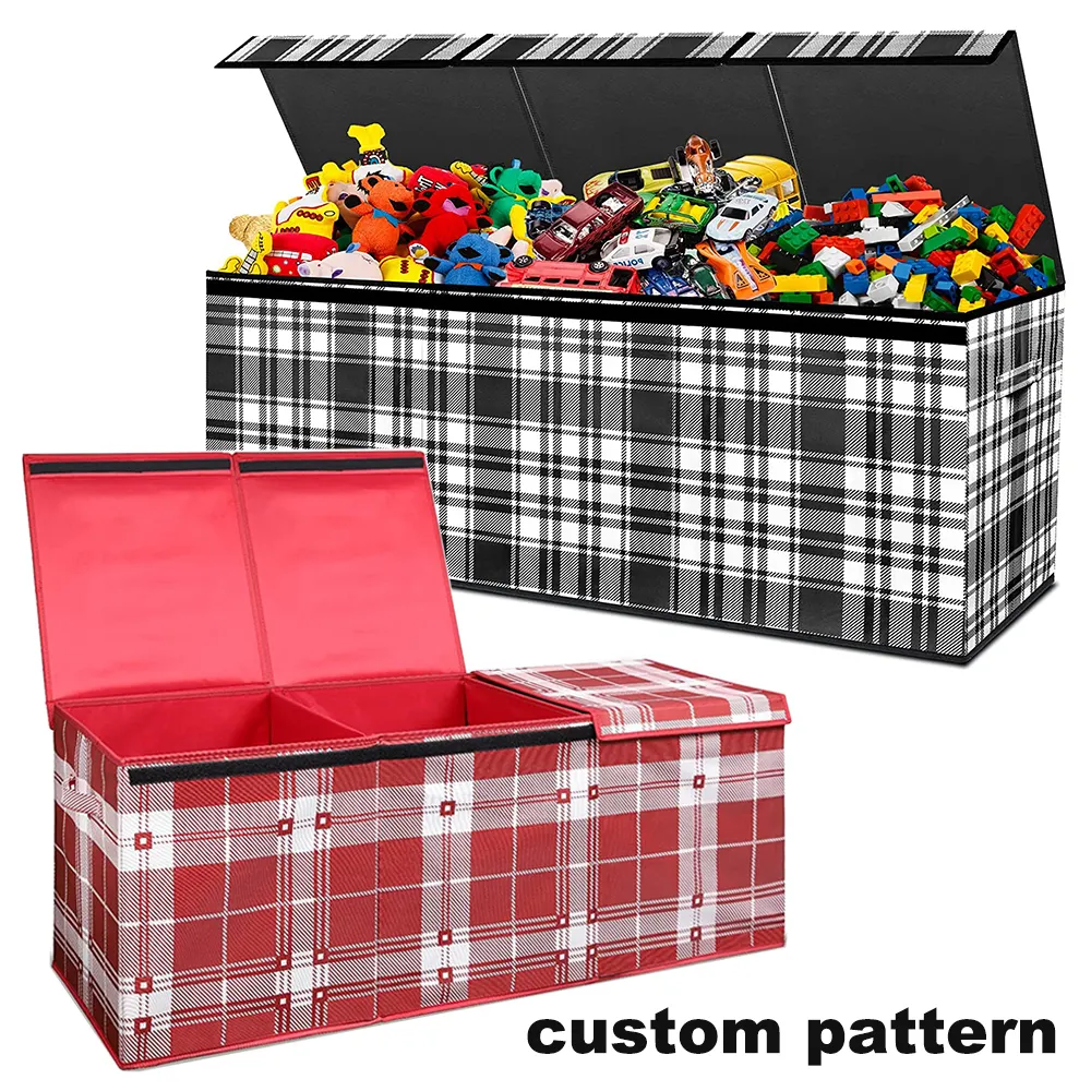 Grande boîte à jouets pliable pour enfants, organisateur de rangement, Cubes organisateur pliable grande boîte de rangement de jouets et bacs avec couvercle