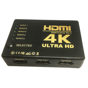 Conmutador HDMI inteligente de 5 puertos SENYE HD con receptor IR de control remoto y cable adaptador de CA - Product Image 4
