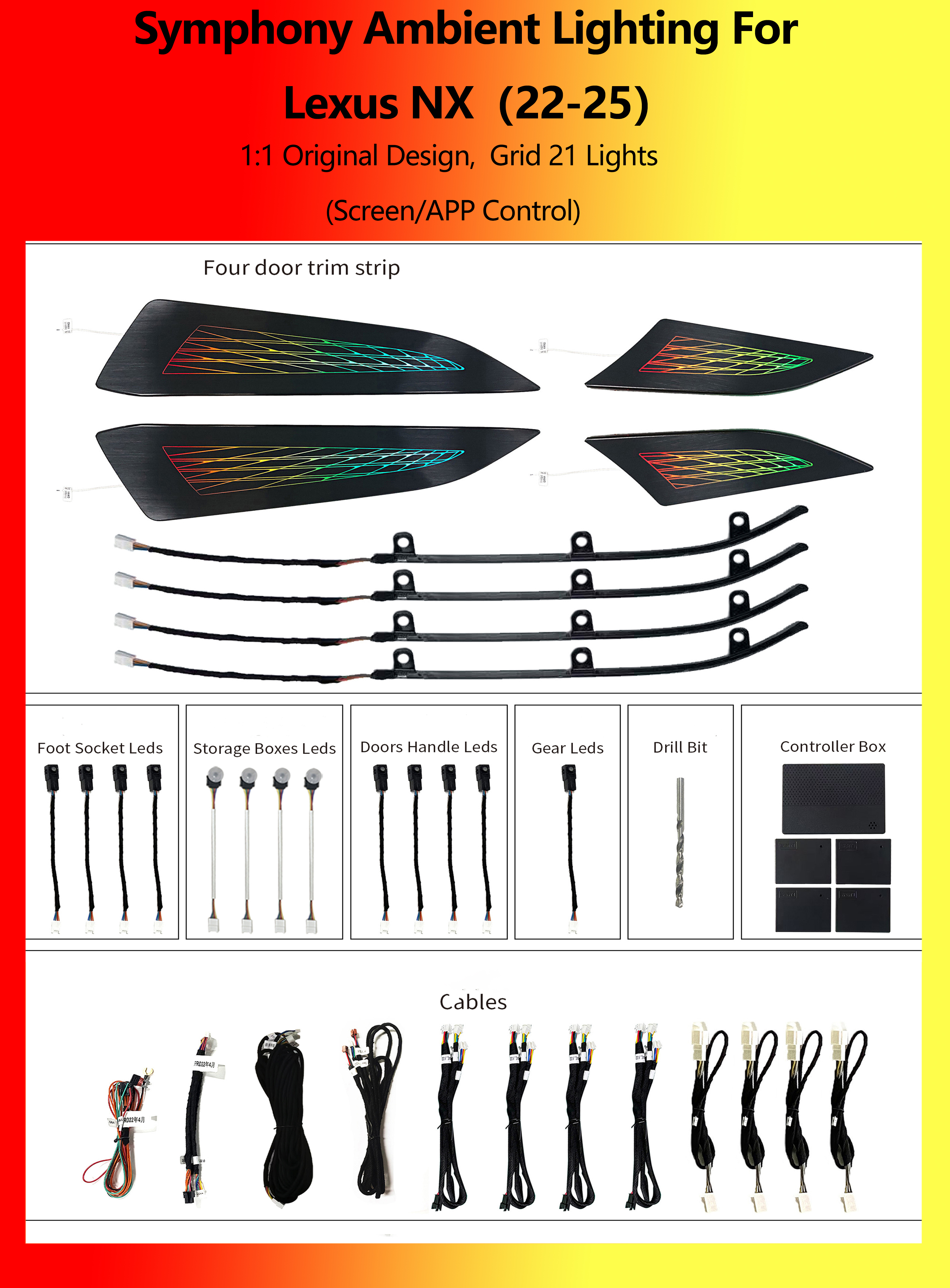 เลกซัส NX กระจังหน้าแบบ Grid Symphony 27 ไฟ