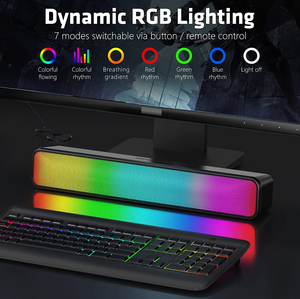 Barra de sonido con iluminación RGB para fiesta, sistema de cine en casa para TV, reproductor de música con sonido estéreo, Mini altavoz BT - Product Image 5