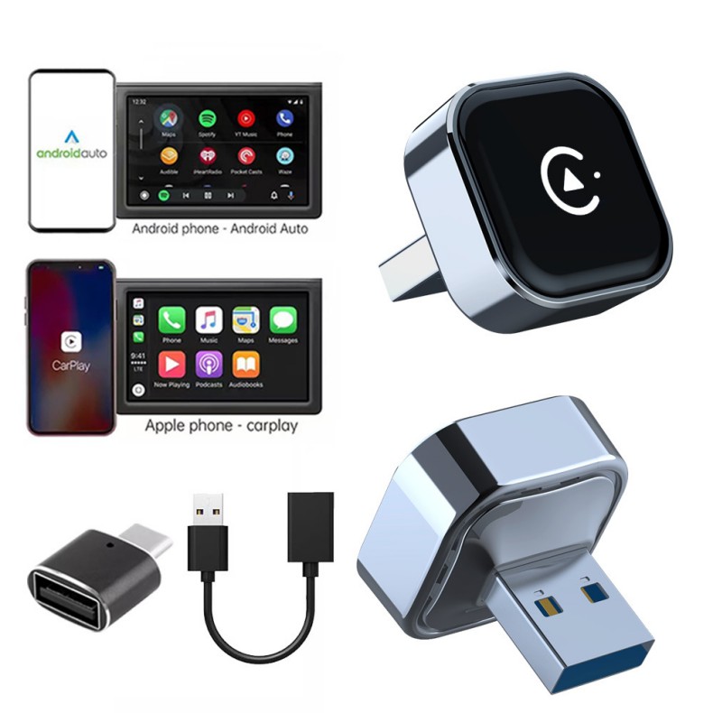 Separate carplay adapter + extension cable
