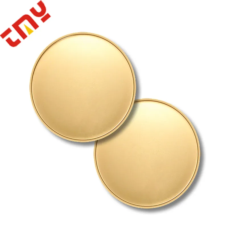 Leere Souvenir münzen Metall Challenge Münz rohlinge zum Gravieren von Goldmünzen Messing versilbert Custom Bronze 24K Pure Europe TMY