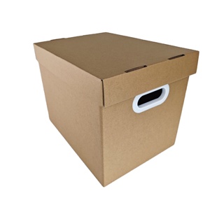 Cajas de almacenamiento de cartón plegables de papel Kraft grueso de tamaño personalizado de alta calidad para archivo con tapa - Product Image 6