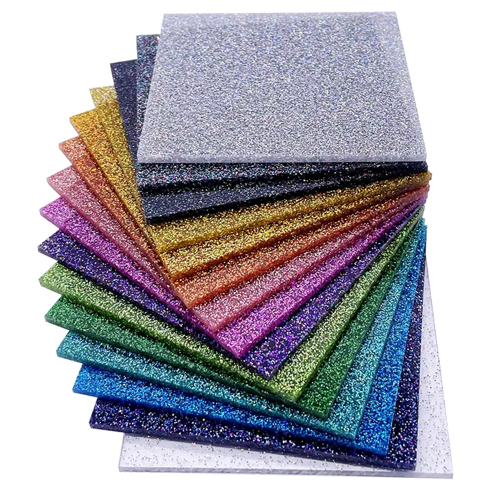 Fabriek Custom Snijden 3 Mm Acryl Glitter Sheet Supplie