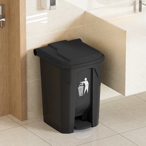 病院のキッチンやバスルームのプラスチック製リサイクルビンに使用されるフットペダルと蓋付きの卸売<span class=keywords><strong>30L</strong></span>廃棄物容器
