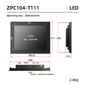 10.4 Inch Touch Screen Panel PC Kiosk <strong>Monitor</strong> <strong>Lcd</strong> Screen Display Industrial <strong>Monitor</strong> <strong>Embedded</strong> Vesa Pc Panel With Bezel 3mm - Product Image 5
