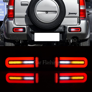 מכונית הוביל זנב אור הזנב עבור סוזוקי jimny jb43 2007-2017 אחורי היפוך אור רץ + בלם + אות סיבוב דינמי