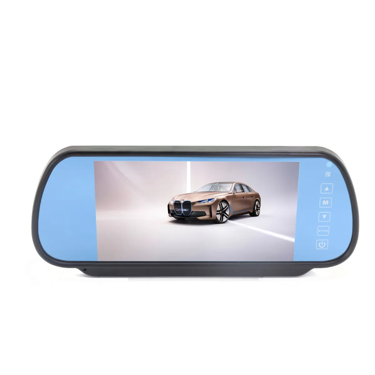 Monitor traseiro de carro com TFT LCD de alta resolução, 7 polegadas, espelho retrovisor, monitor de carro DC 12V 24V para câmera de reversão, espelho de carro