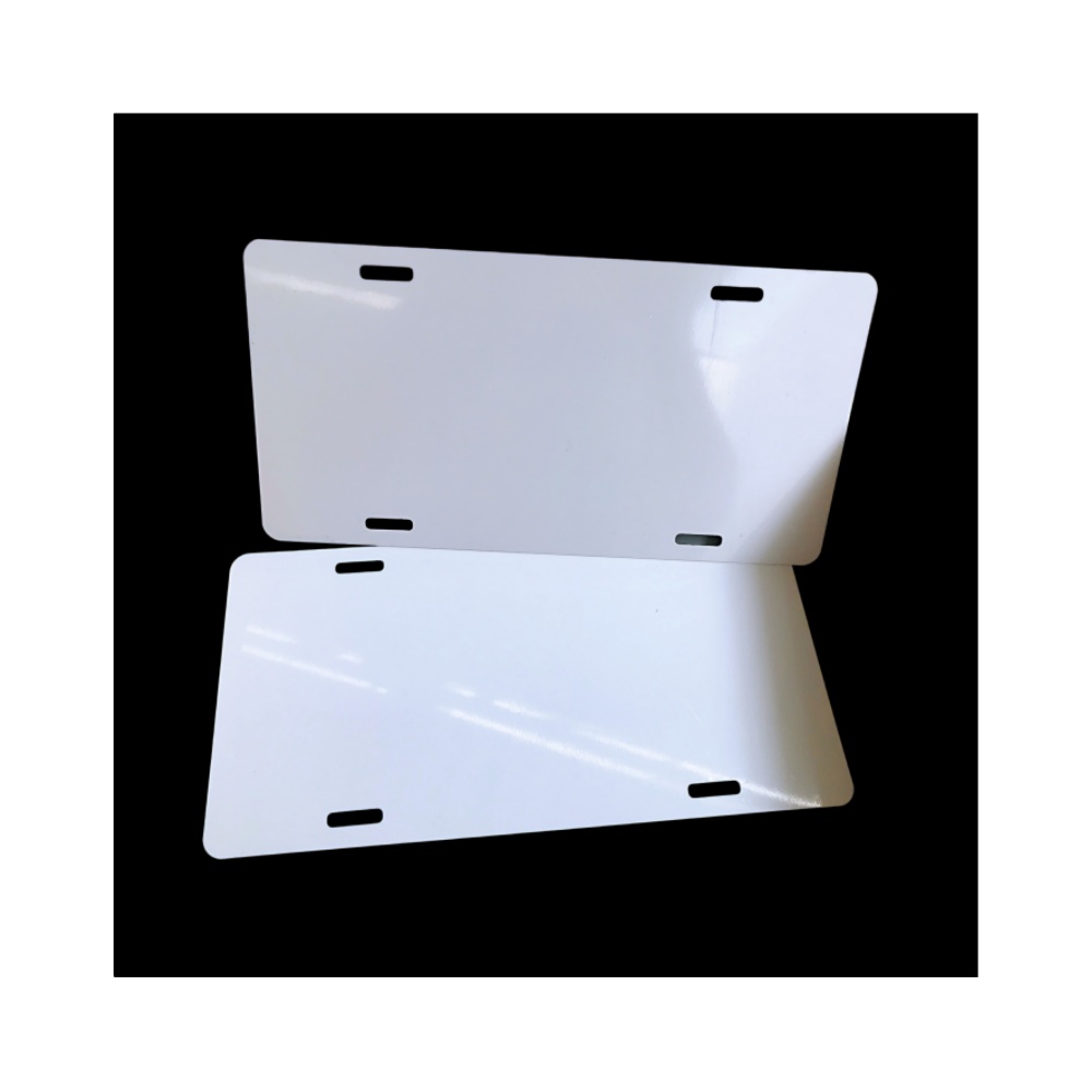 Plaques d'immatriculation blanc brillant de 12" x 6" x 0,65 mm